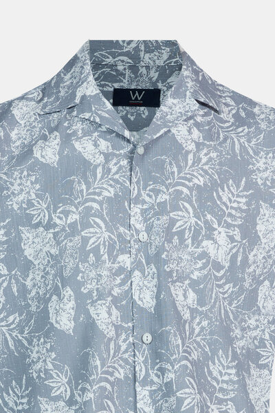 W Collection Gray White Casual Shirt