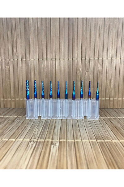 BGA Dremel Geleneksel Gravür Makinesi Cnc Mavi Rodyum Karbür Freze Seti 08/3.0mm