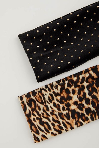 DeFacto Dámský 2dílný šátek do vlasů s leopardím vzorem E1422Axns