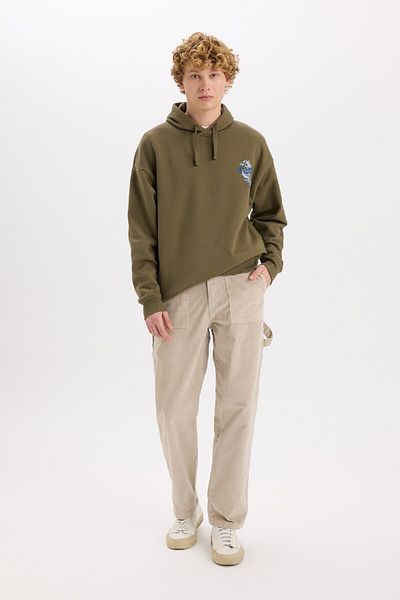 DeFacto Boxy Fit Sweatshirt mit Kapuze und Rückendruck D0849ax24au