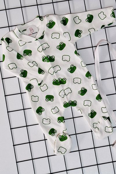 BEBECİBURADA Frog Printed Baby Jumpsuit