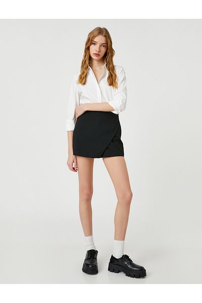 Koton Basic Poplin Shirt Hidden Button Long Sleeve
