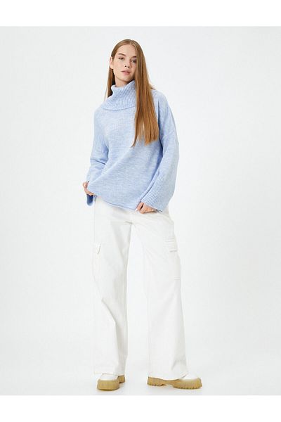 Koton Acrylic Turtleneck Oversize Sweater