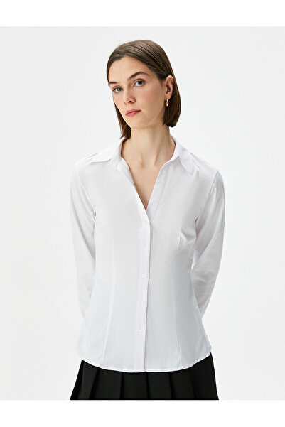 Koton Slim Fit ing, hosszú ujjú gombos