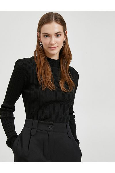 Koton Half Turtleneck Ribbed Knitwear Sweater