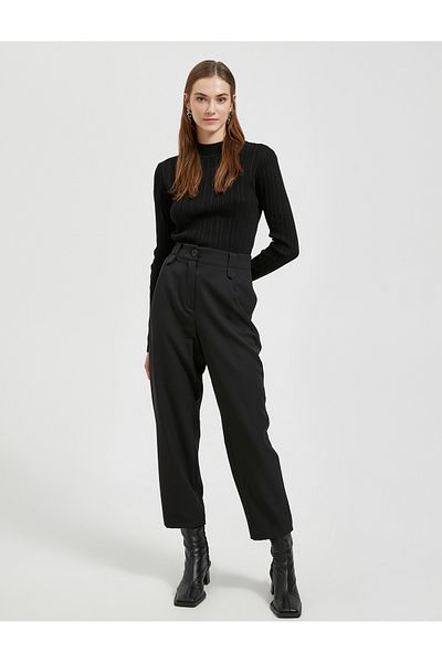 Koton Half Turtleneck Ribbed Knitwear Sweater