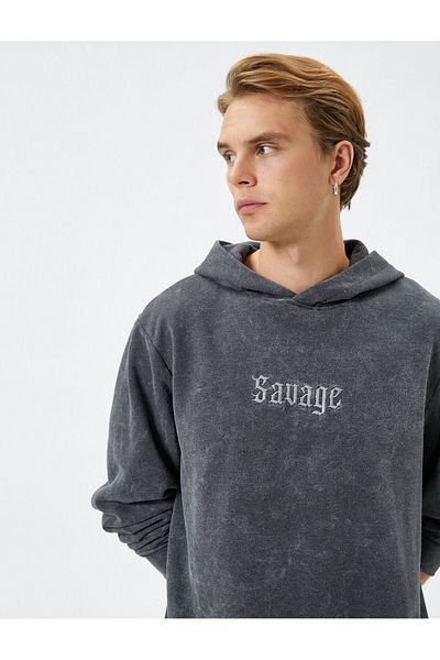 Koton Anthrazitfarbenes Herren-Sweatshirt