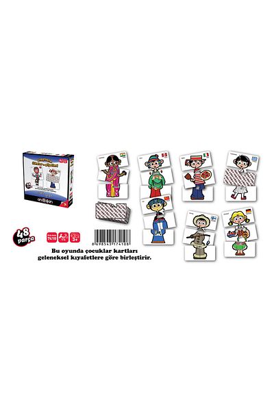 Anatolian Puzzle Let's Assemble Countries and Clothes - 48 Pieces (Code: 7410)