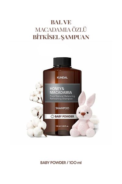 Kundal Kundal Honey & Macadamia Nature Shampoo - 100ml Baby Powder, Anti-Fracture Nourishing