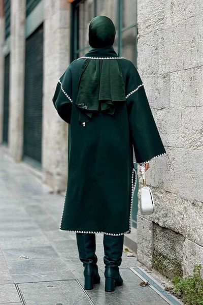 Bym Fashion Σμαραγδένια Πλεκτή Ζακέτα - Μοντέλο 12156
