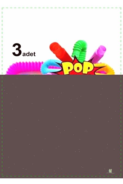 OMZ Pop Tubes 3 Adet Rengarenk Popit Boru Kız Oyuncak Erkek Cocuk Egitici Montessori Oyuncaklar