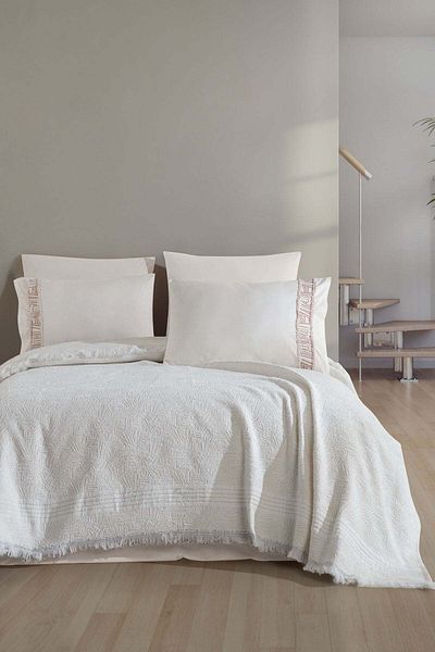 Elart Giza Blanket Single 4 Piece Set - Cream