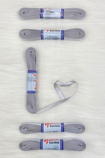 ZEYMERADE 10 Meters Grey Satin Ribbon - 1 cm Bundle Dowry, Special Day Gift Decoration Ribbon