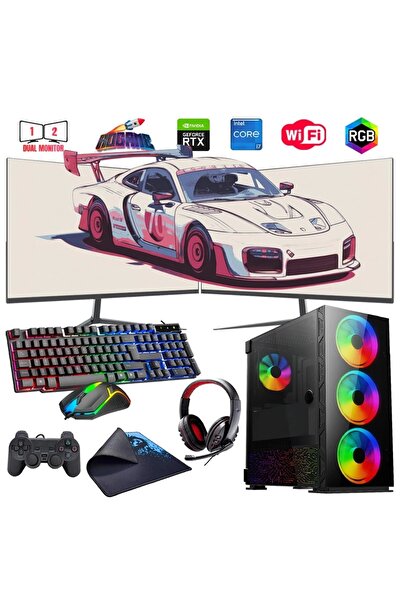 ROGAME İ7 14700f 32gb Ddr4 1tb M2 12gb Rtx3060 Çift 24" Monitörlü Oyun Bilgisayarı (GAMİNG SET)