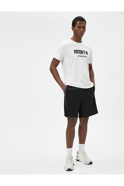 Koton Αθλητικό μπλουζάκι με κοντό μανίκι Crew Neck - Slogan Printed