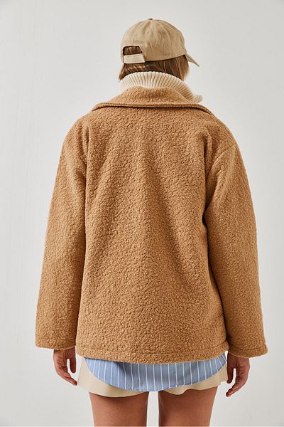 Bianco Lucci Γυναικείο μπουφάν μεσαίου μήκους Boucle 2603 60351265
