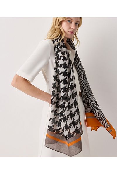 İpekyol Houndstooth Patterned Shawl