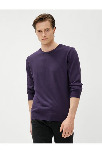Koton Basic Knitwear Sweater Crew Neck Slim Fit Long Sleeve