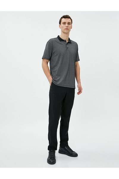 Koton Basic Polo Neck T-Shirt Buttoned Short Sleeve