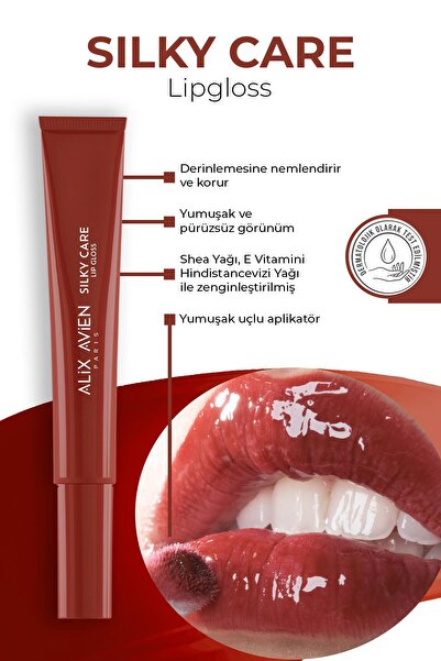 alix avien paris ملمع شفاه أليكس أفين سيلكي كير 309 كرز حلو