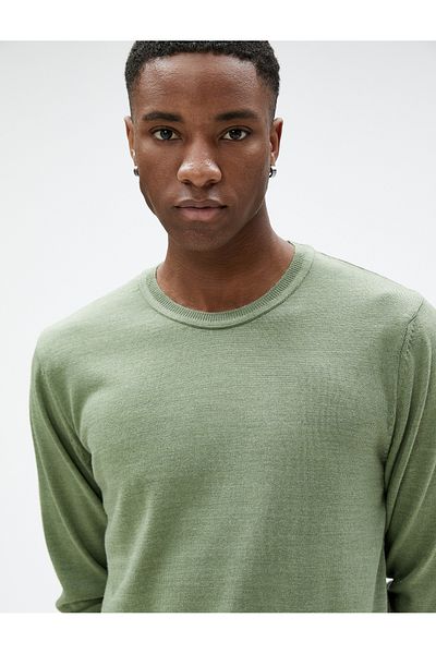 Koton Basic Knitwear Sweater Crew Neck Slim Fit Long Sleeve