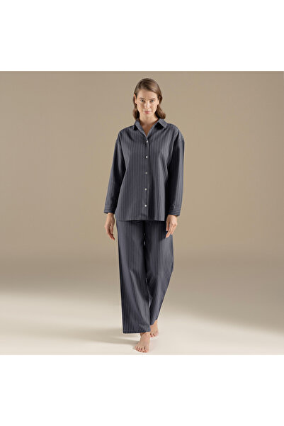 Chakra Almon Pijama Takımı Lacivert