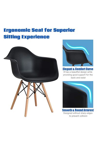 Mahmayi Ultimate Eames Style DAW ArmChair Pack of 3