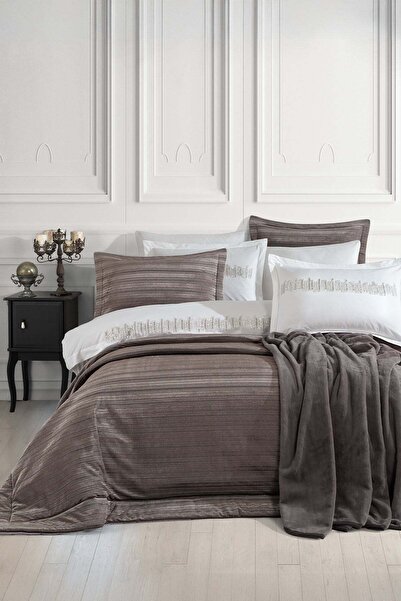 Elart Luxury Çeyiz Paketi 11 Parça Kahverengi