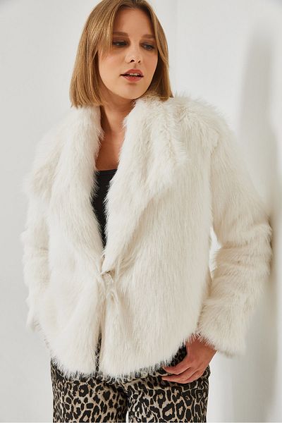 Bianco Lucci Women's Fur Lined Coat 5186 60351268