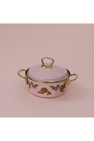 Glore Lorena Pink 16cm Pot with Lid