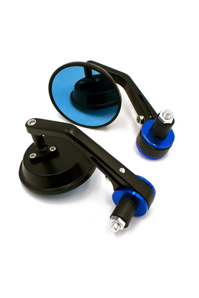 Csr MOTOSKLET GİDON AYNASI ÜNİVERSAL 22mm CNC ALÜMİNYUM.MAVİ