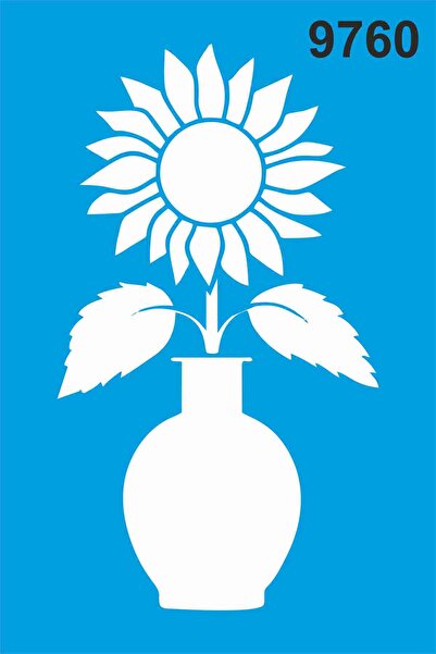 StencilSepeti زهرة دوار الشمس - استنسل الرسم بالاستنسل 60 × 40