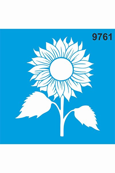 StencilSepeti قالب رسم استنسل عباد الشمس مقاس 40 × 40