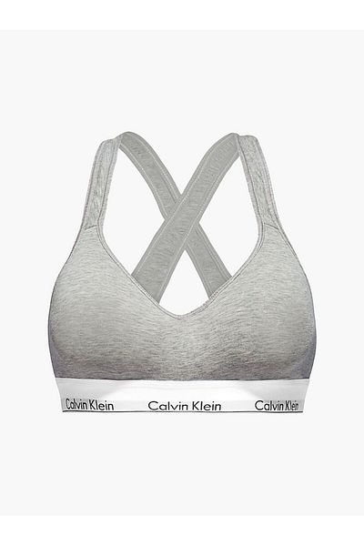 Calvin Klein Жіночий сірий спортивний бюстгальтер комфортного та щільного дизайну