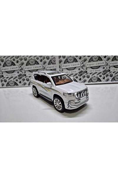 Hepsilazım Diecast Model Araç Metal Oyuncak Araba Toyota Land Cruiser Prado 20 Cm Jeep-far Stop Işık-seslı
