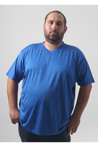 rood Plus Size Unisex T-shirt V-NECK