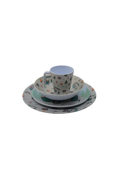 NURGAZ Melamine Plate Set 16 Pieces