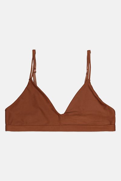 Nude Barre Women Plain Seamless Bralette, Brown