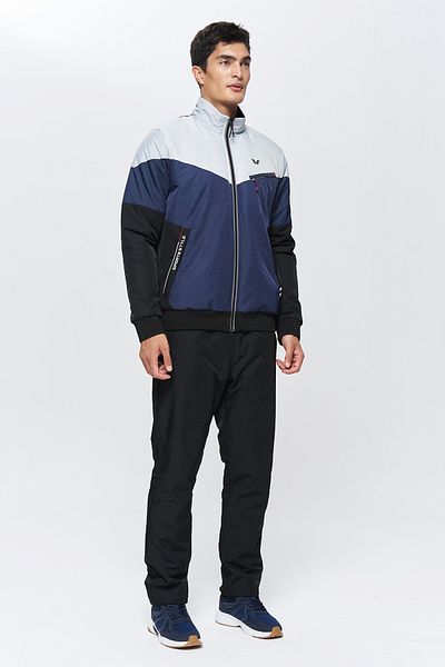 bilcee Men's Black Fleece Winter Bottom Top Tracksuit Set 9892