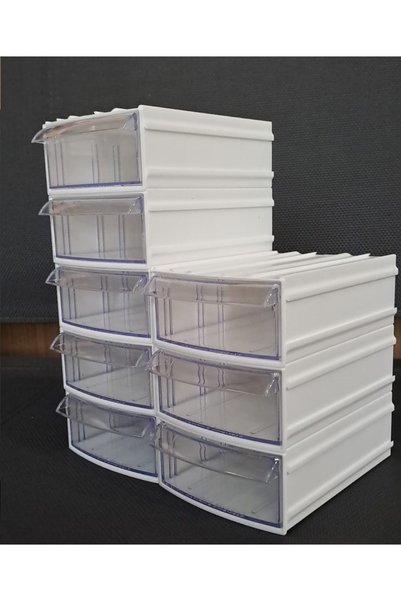 Depolife Transparent Organizer Box with Drawers 8 Boxes Dremel Engraving Bead Jewelry Storage Box Organizer