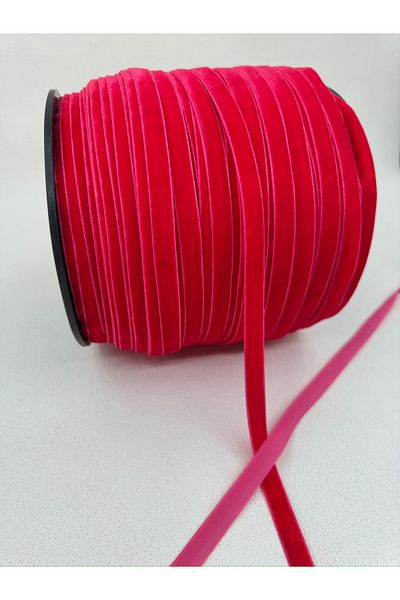 paşateks since 1995 şekil 1 cm Plain Velvet-Red-5 Meters New Year's Package Decoration-Pine Tree Decoration