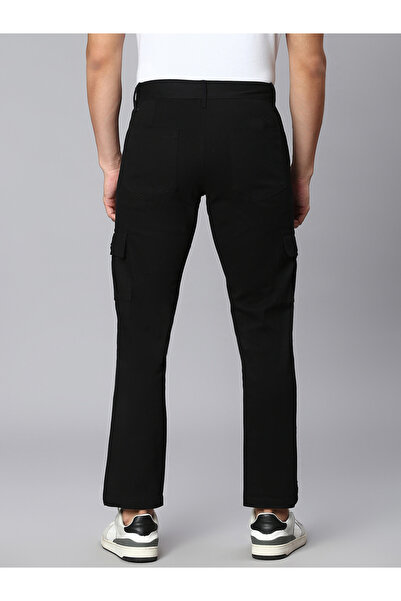 Hubberholme By Styli Mid Rise Solid Cargo Pants