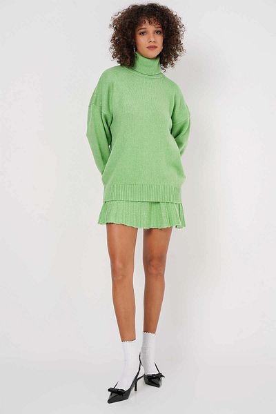 hazelin Pistachio Green Women's Knitwear Sweater and Skirt Set - Hzl25W-Bd 1102641