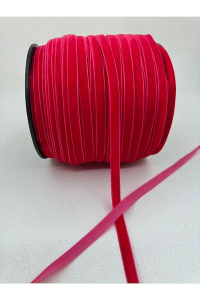 paşateks since 1995 şekil 8 mm Flat Velvet-Red-5 Meters-New Year's Package Decoration-Pine Tree Decoration