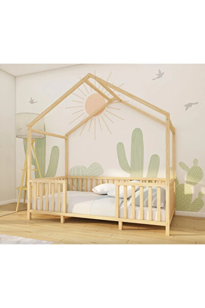 BRK Design Design Bebek Ve Çocuk Karyolası Doğal Ahşap Yatak