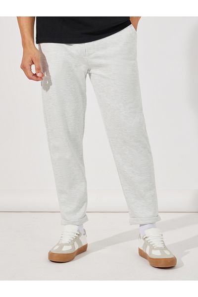 Styli Textured Slim Fit Turn-Up Hem Knitted Pants
