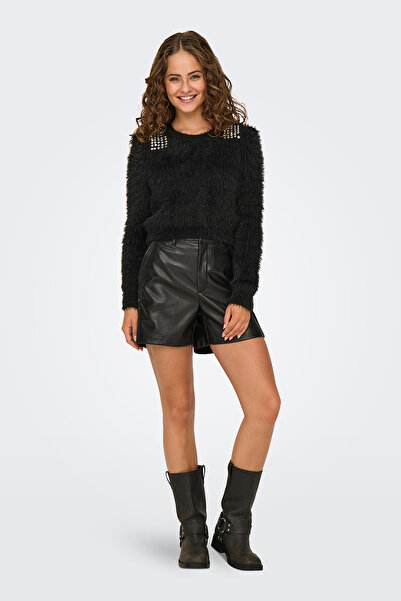 ONLY Onlsuri Stone Detailed Crew Neck Crop πουλόβερ - Regular Fit ΠΟΥΛΟΒΕΡ 15327597