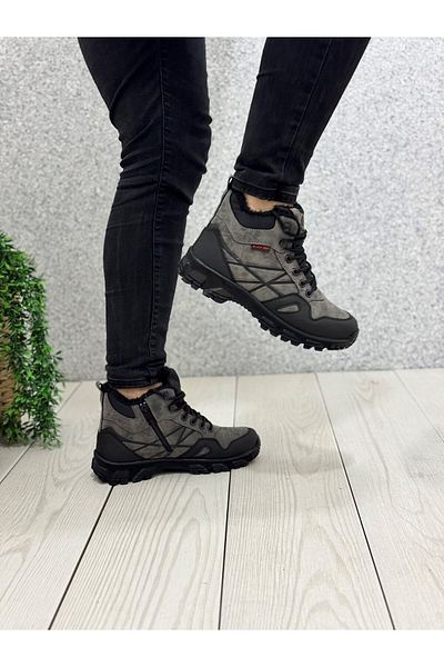ayakkabiyolla Μπότες Unisex με καπνιστό μαύρο σχέδιο με φερμουάρ