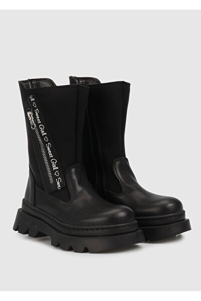 Kiddo Girl's Black Boots