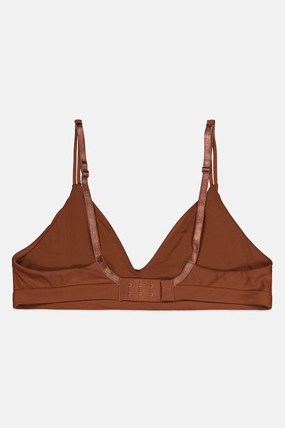 Nude Barre Women Plain Seamless Bralette, Brown